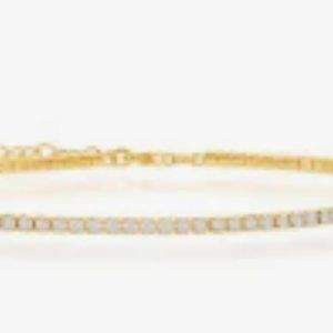 Beaux Bijoux 925 Sterling Silver Rhodium Plated/14k Gold Plated Ankle Bracelet